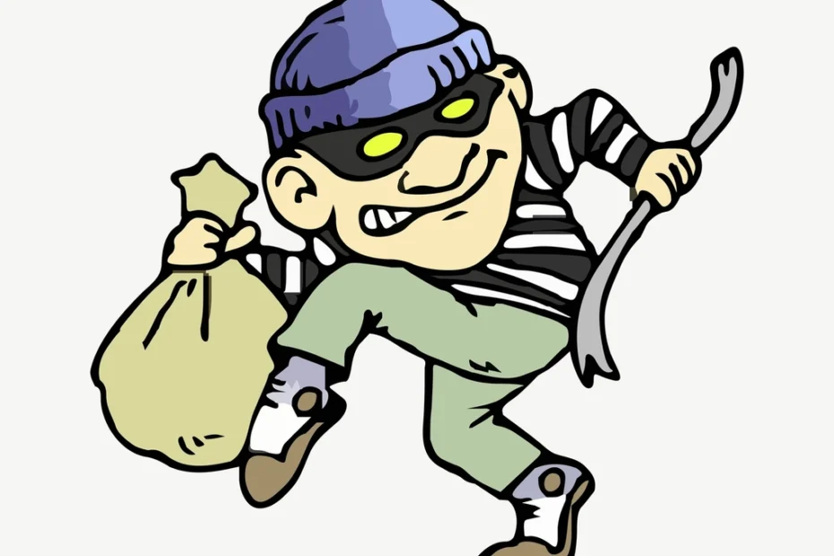 Robber illustration psd